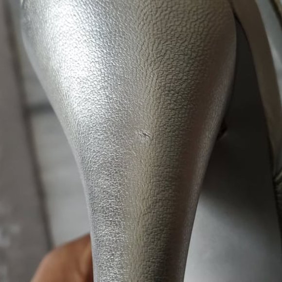 Roberto Vianni Silver Leather Open-Toe Slingback - Picture 7 of 10
